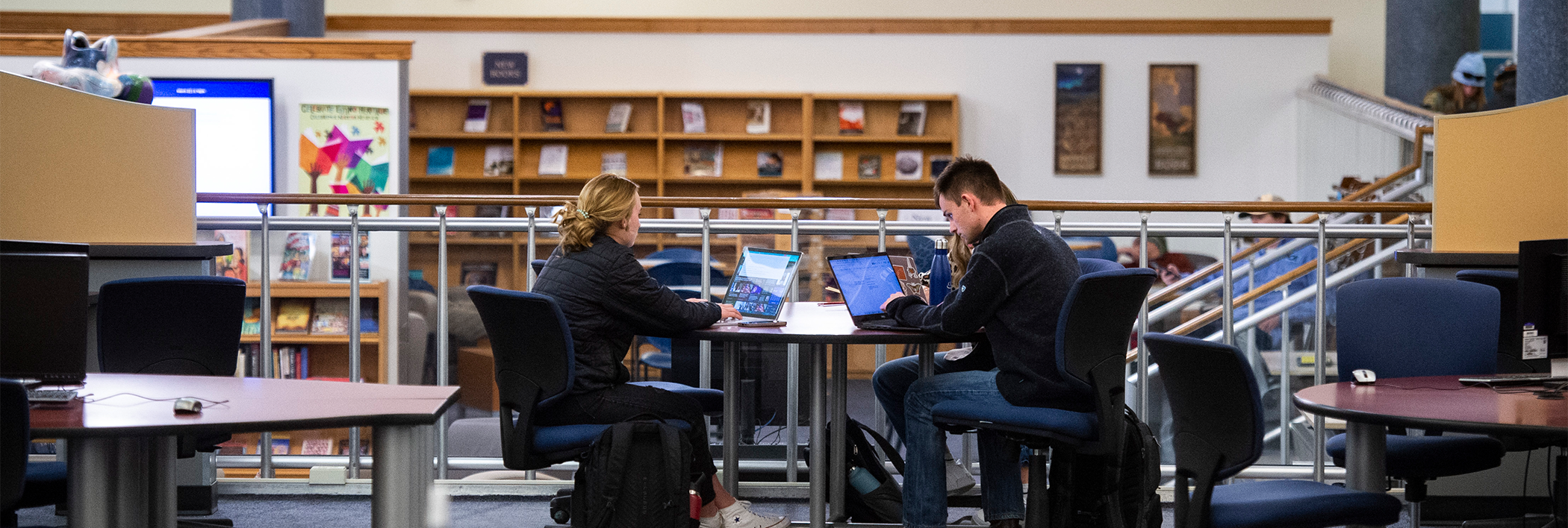 students in libraray