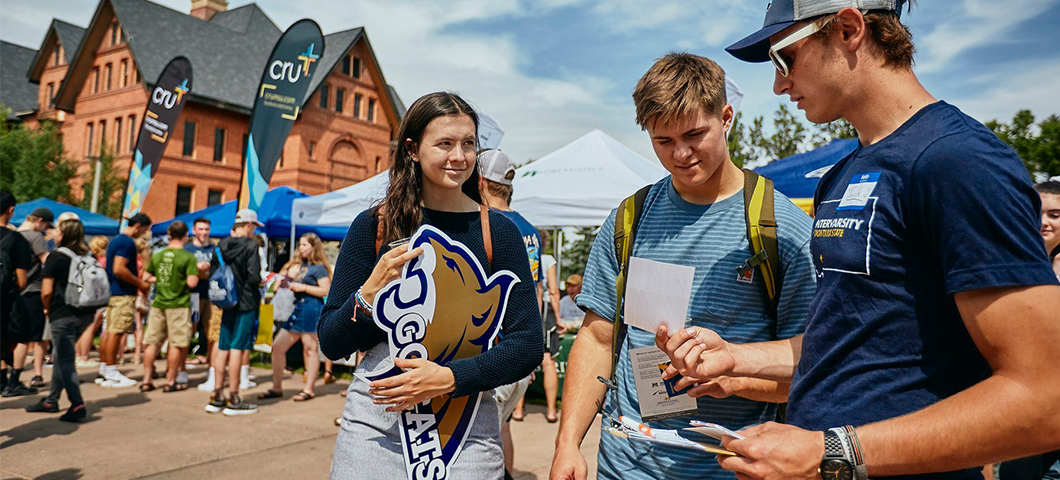 Students on Centennial Mall at Catapalooza