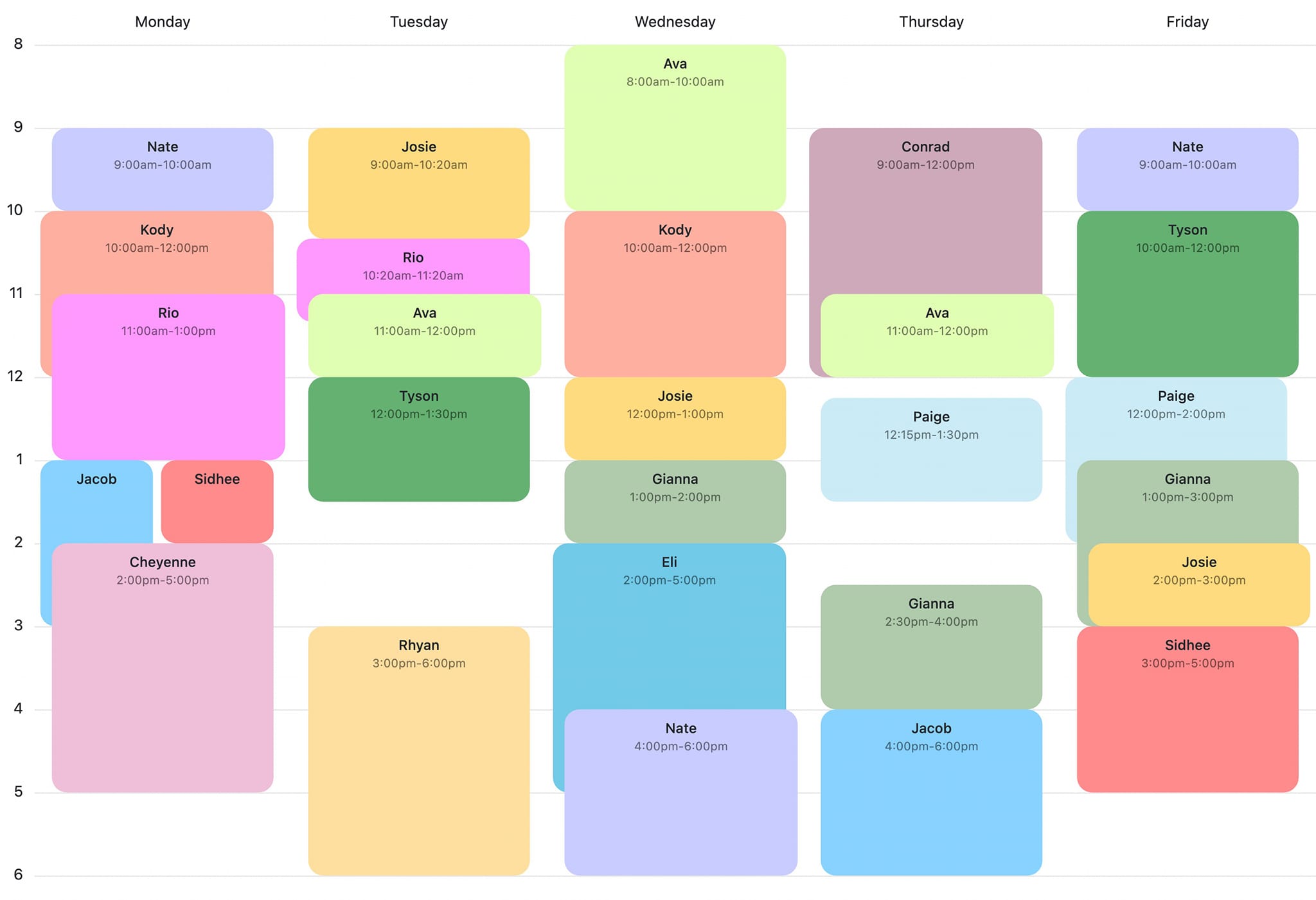 Spring 2024 Tutor Schedules