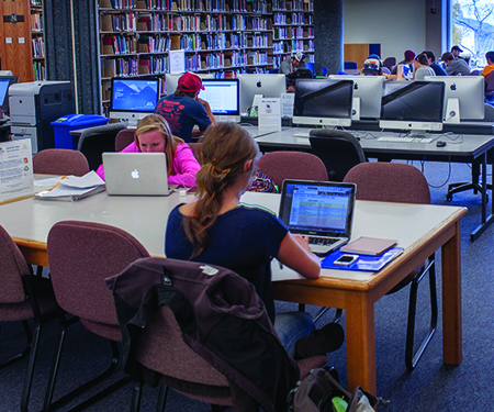 Online students have access to journals and databases via the MSU Library