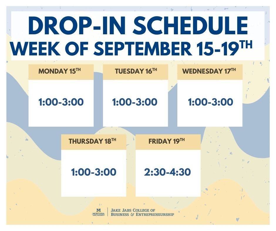 Drop In Schedule