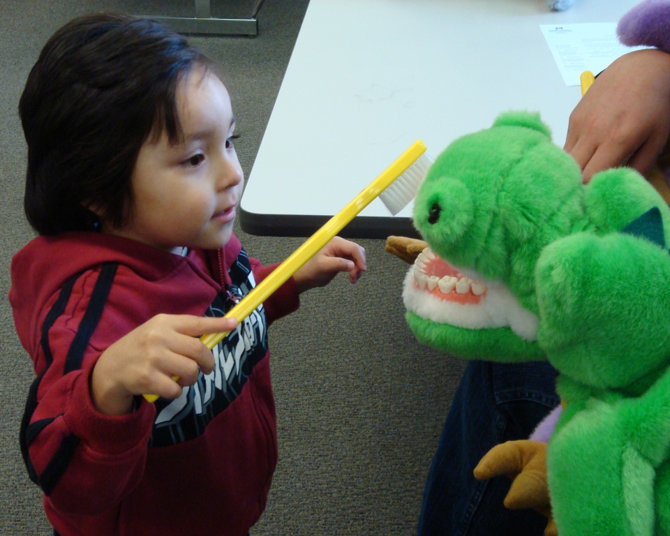 Brushing Lesson at Fort Belknap