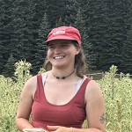 Annie in the field