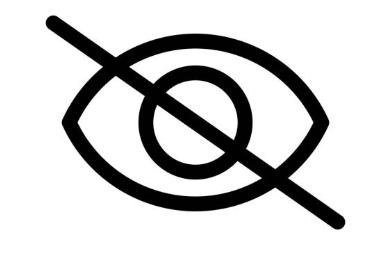 eye icon with a slash through it