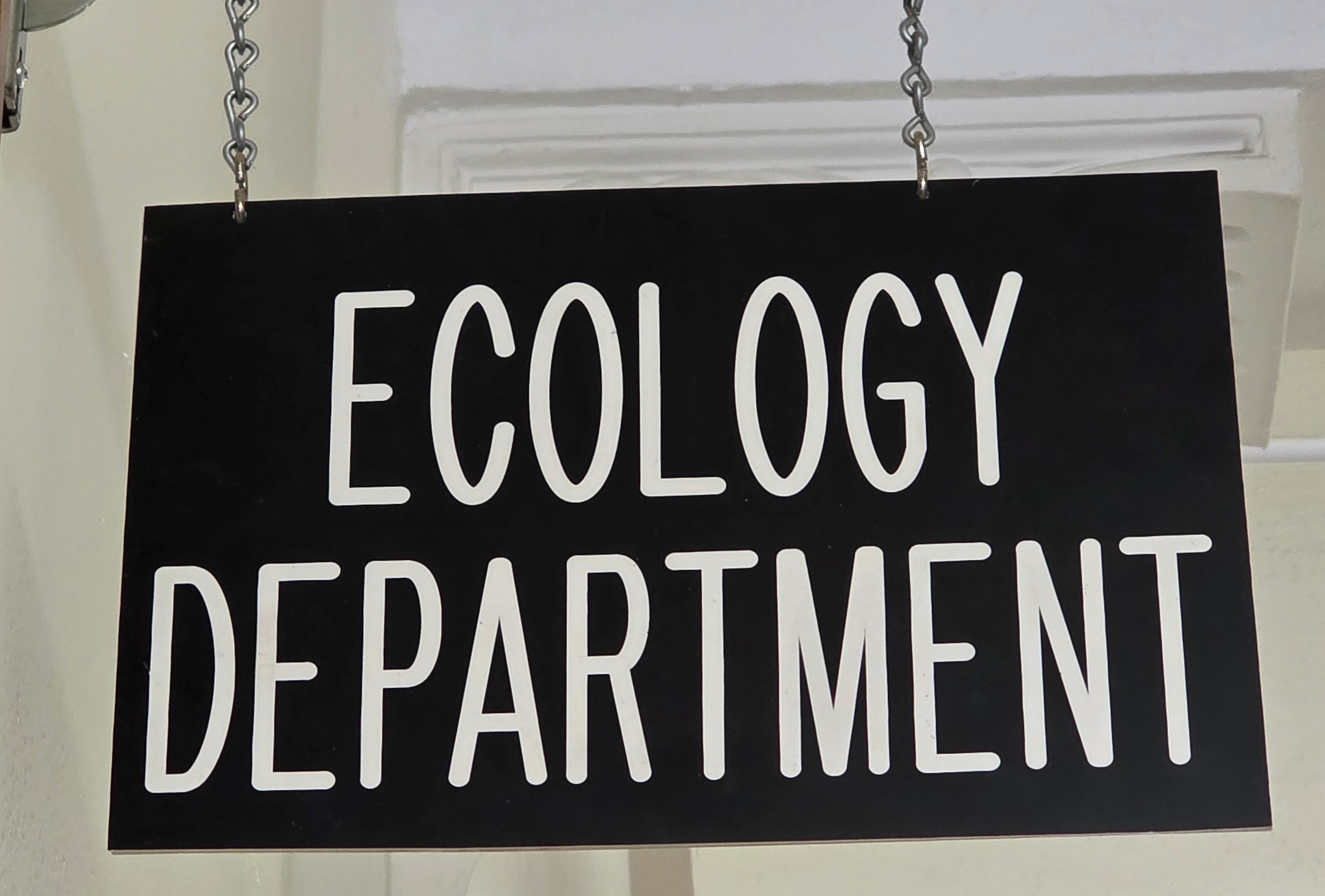 Ecology Department sign