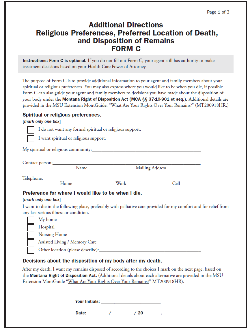 a worksheet going over additional directions
