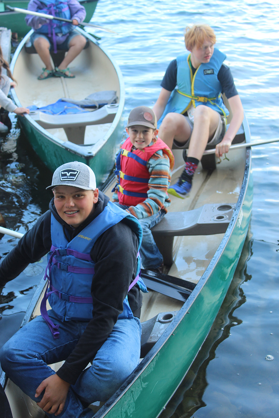 Youth Loading up for a trip around the lake