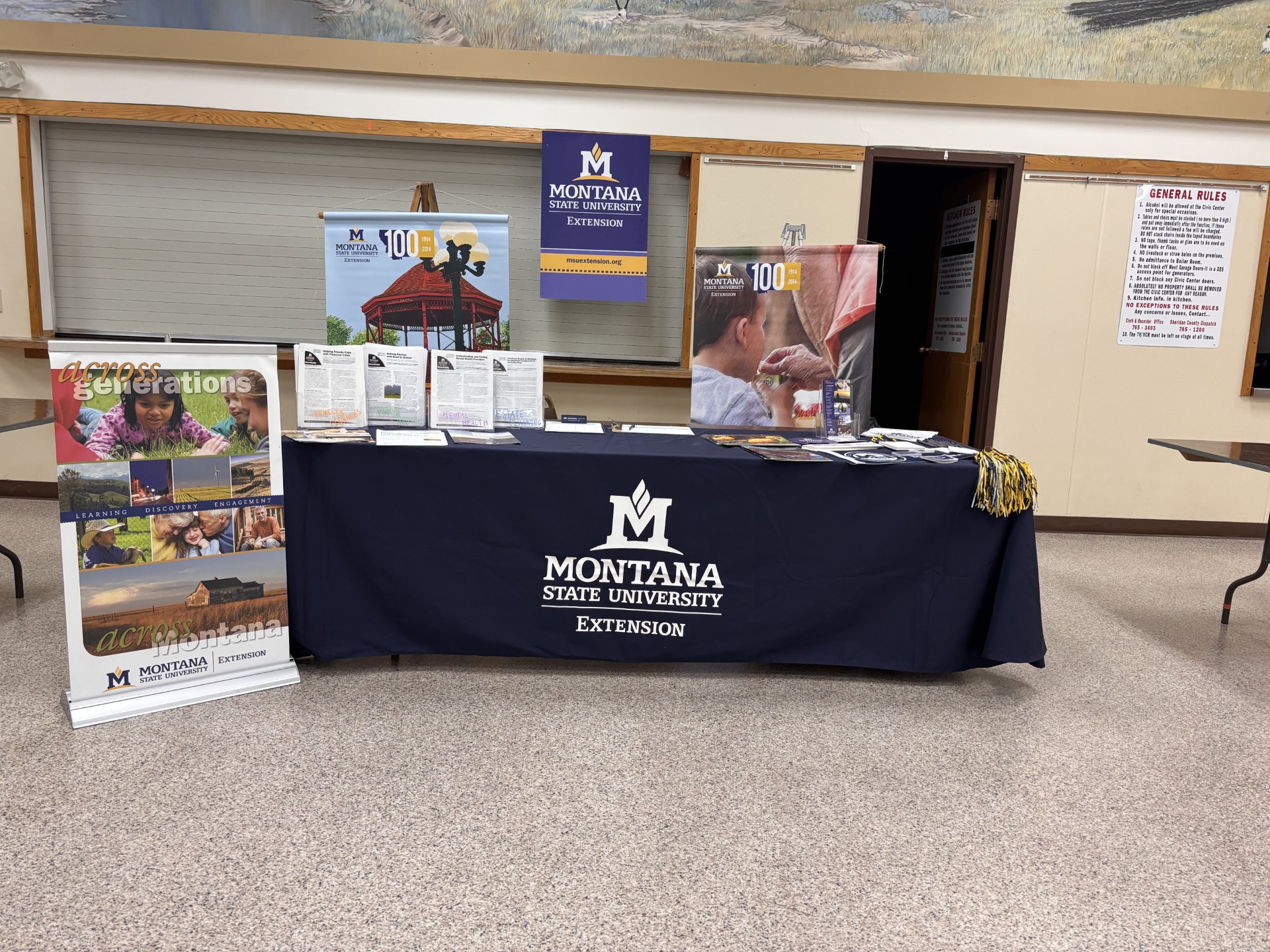 MSU Sheridan County Extension booth at local health fair.