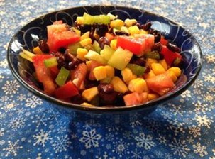 A bowl of Farmers Market Salsa