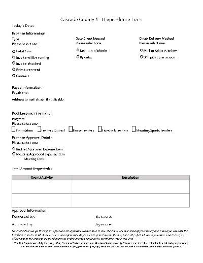 2020.10.27 Cascade County 4-H Expenditure Form