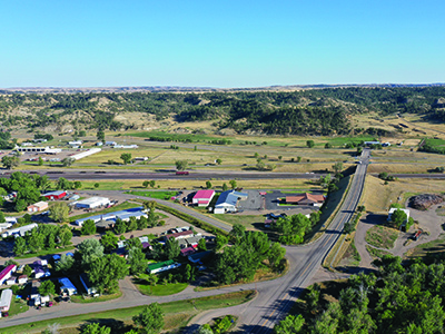 Forsyth, Montana aerial