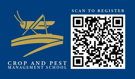 Crop and Pest Management School Logo with QR Code for Registration