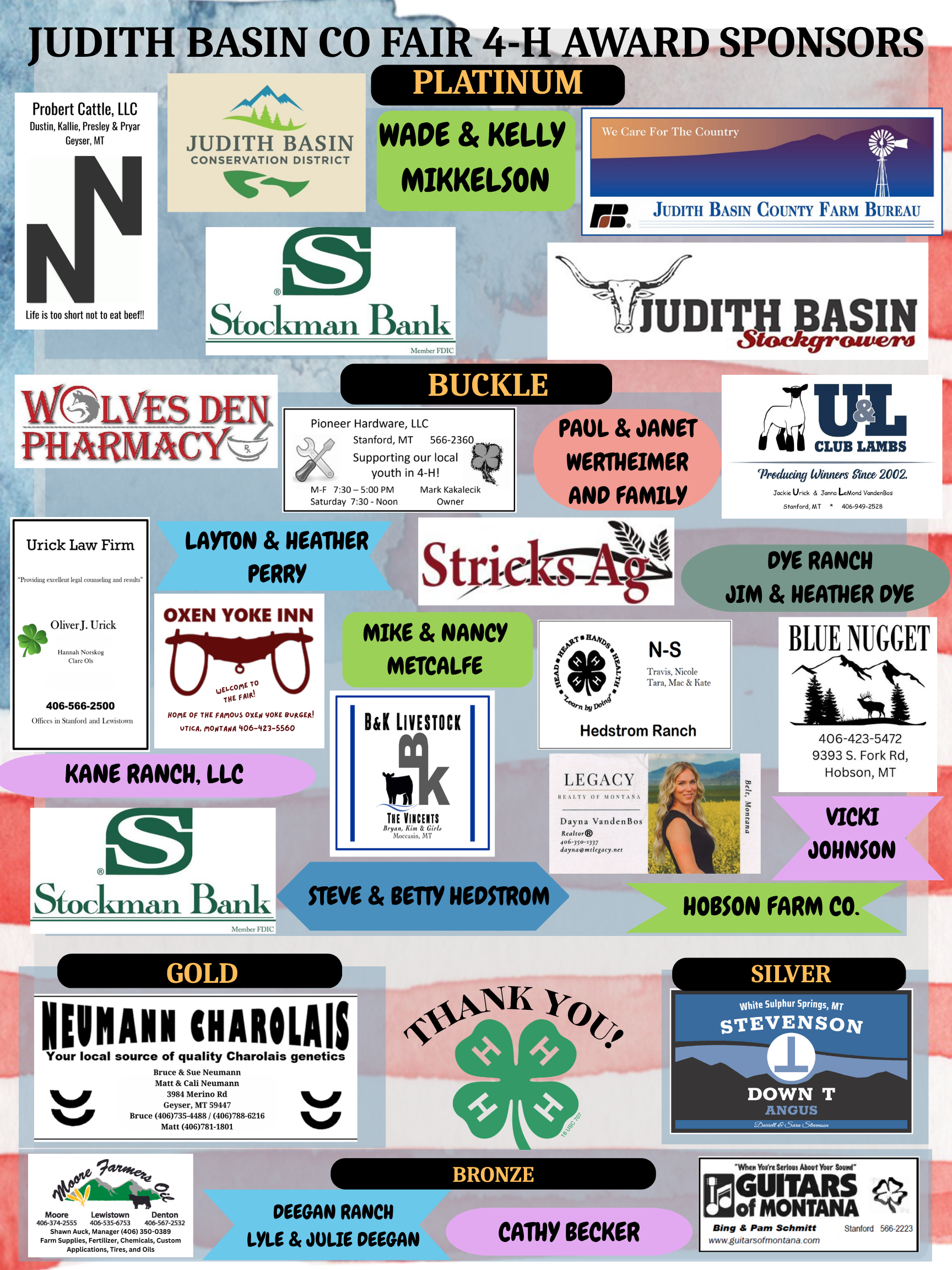 2026 JBC Fair 4-H Award Sponsor Poster