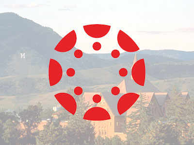Canvas bug superimposed over Montana Hall