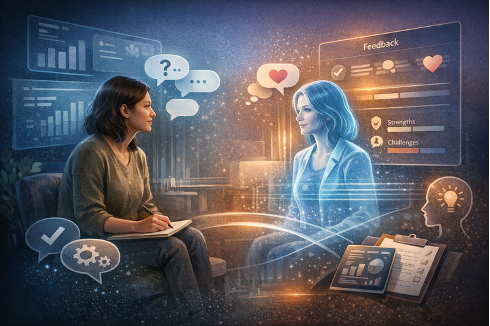 AI generated image of an interview