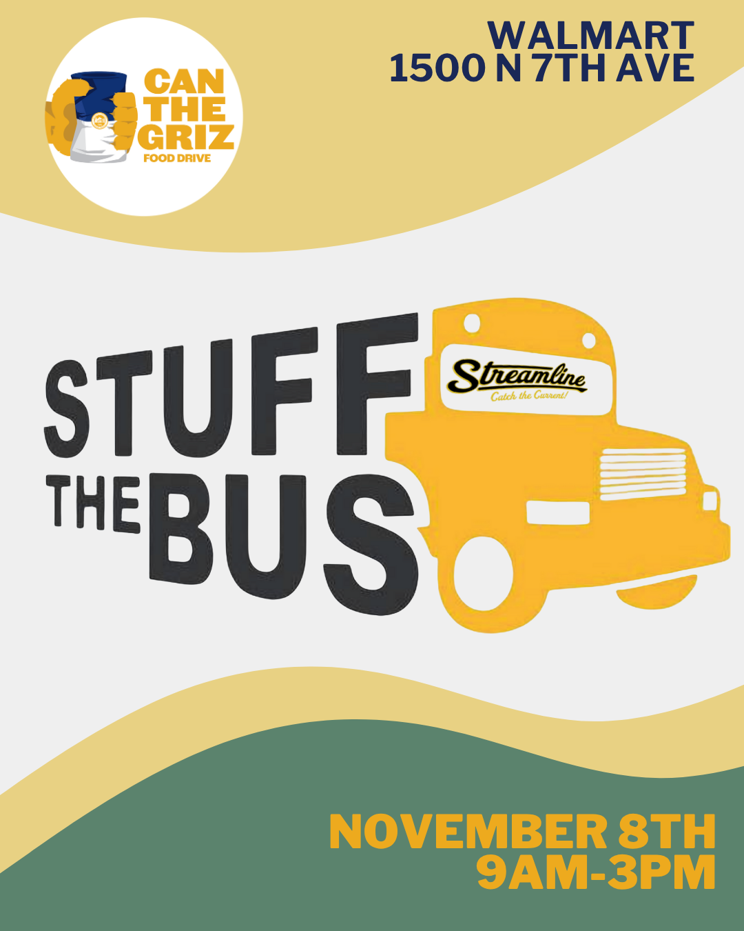 Can the Griz event on November 8th called "stuff the bus"