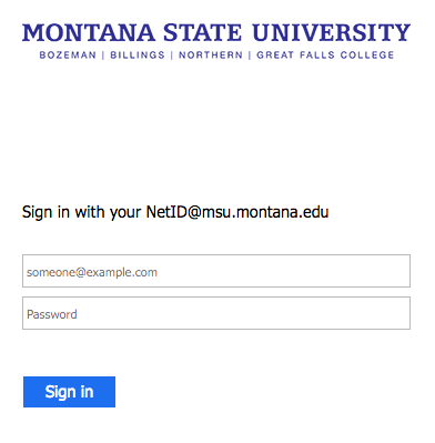 screenshot of MSU's Office 365/owa login screen