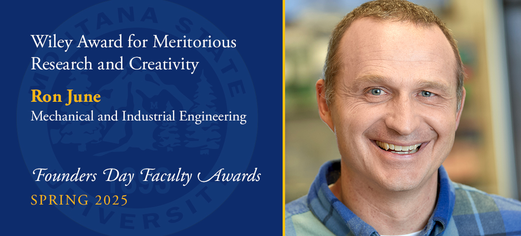 Charles and Nora L. Wiley Award for Meritorious Research and Creativity (STEM): Ronald June, Founders Day Faculty Awards, Academic Year 2024-25. Portrait of Ronald June.