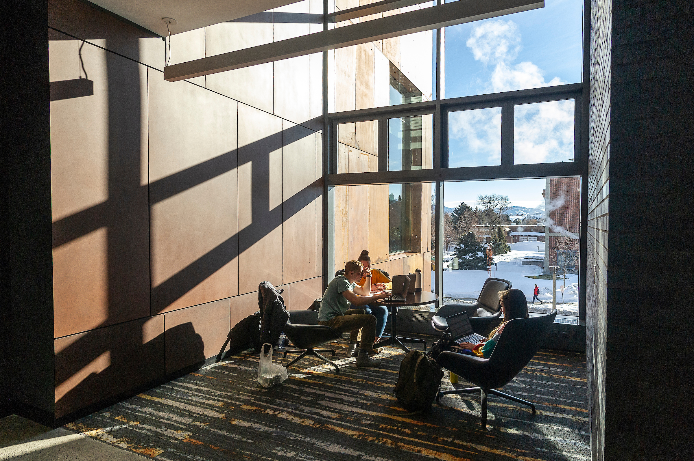 students sitting in Norm Asbjornson Hall