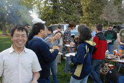 students at a picnic