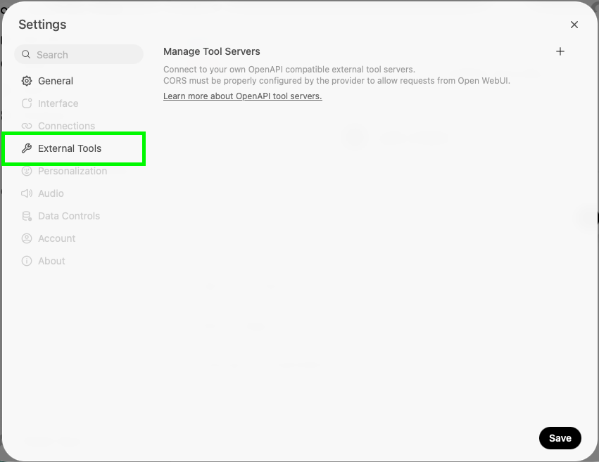CatChat Profile > Settings > Tools view