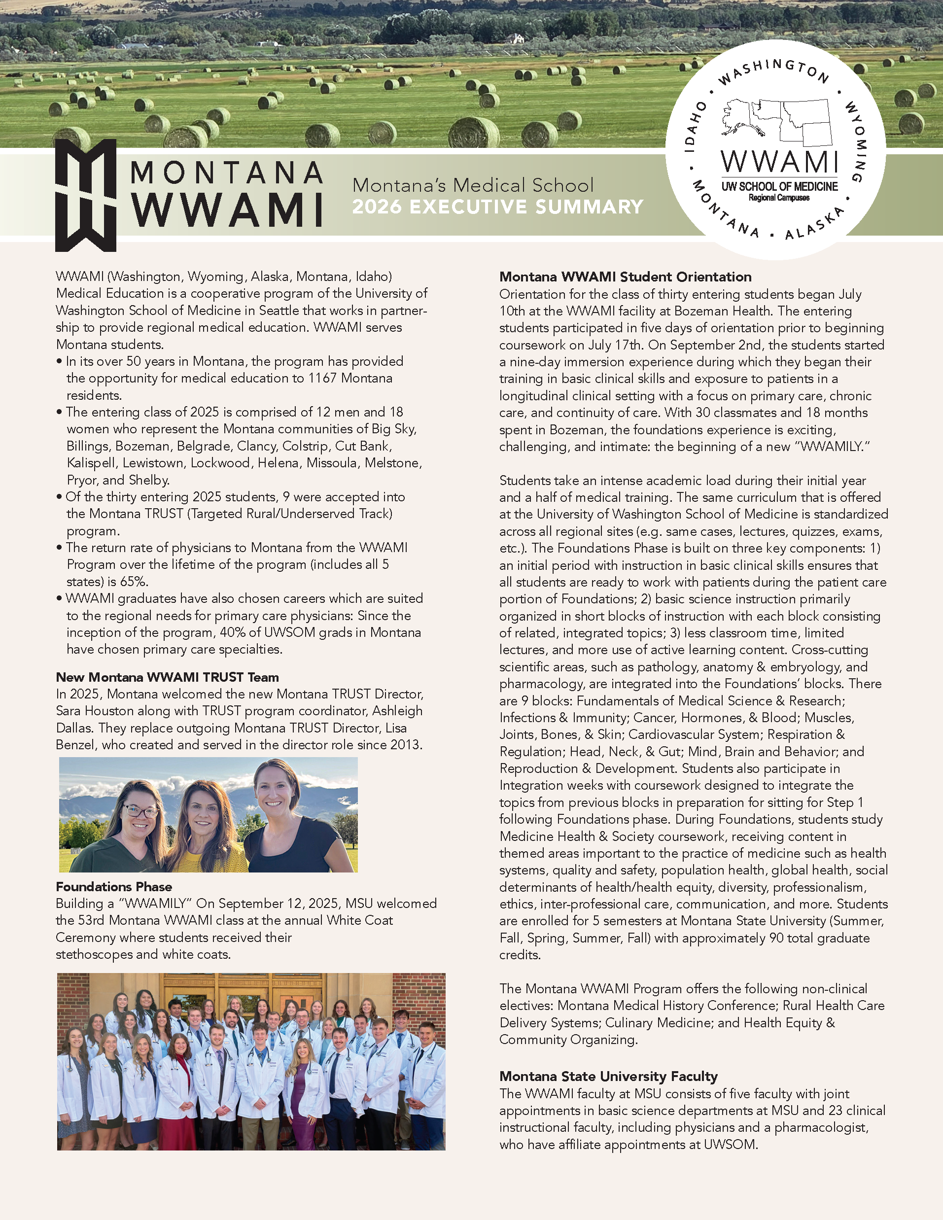 MT WWAMI Newsletter Executive Summary Page 1