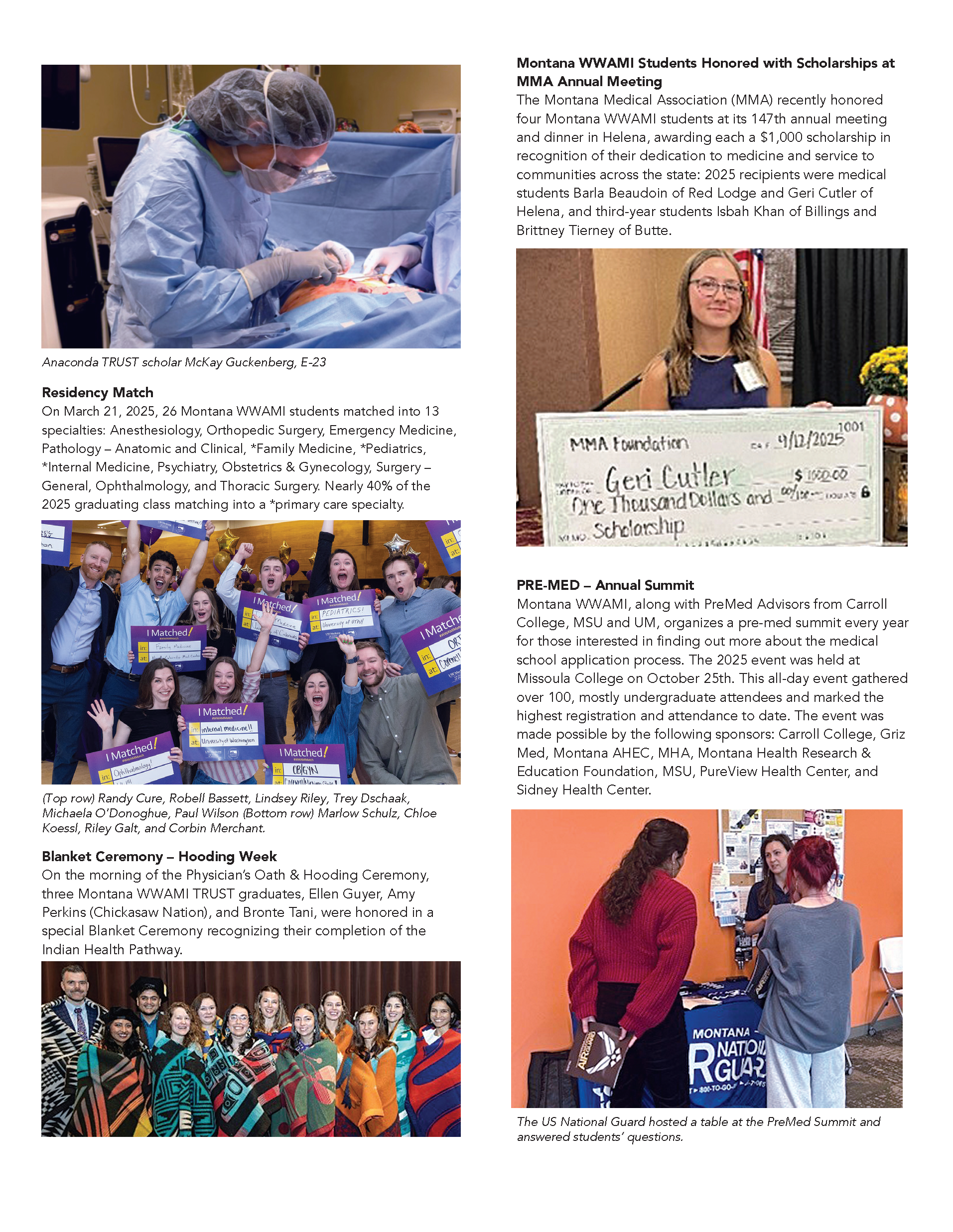 MT WWAMI Newsletter Executive Summary Page 4